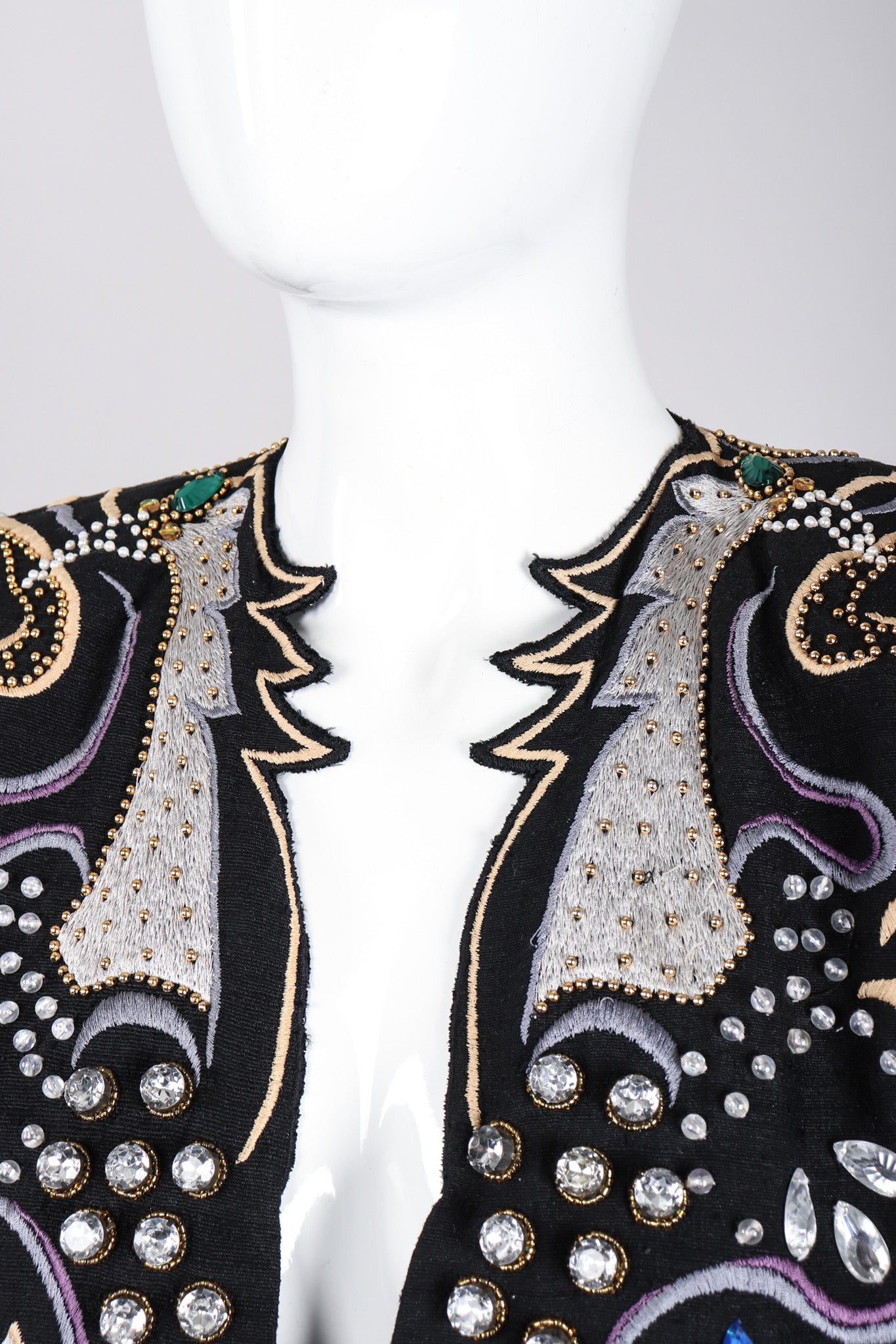 Recess Los Angeles Vintage Crystal Embroidered Embellished Phoenix Rockstar Jacket