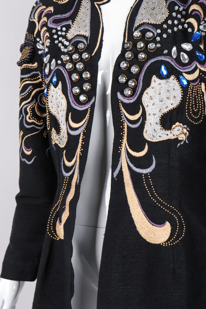 Recess Los Angeles Vintage Crystal Embroidered Embellished Phoenix Rockstar Jacket