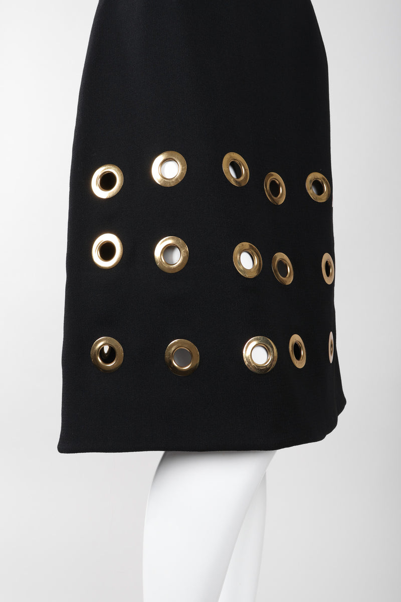 Recess Los Angeles Vintage Wool Gold Grommet Circle Hardware Skirt