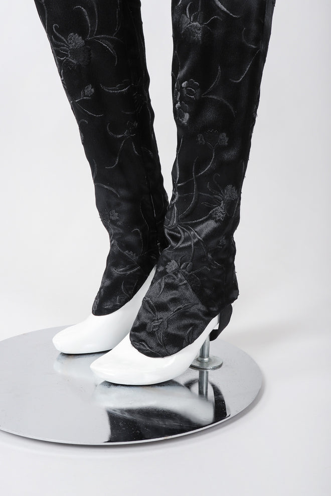 Recess Los Angeles Vintage Embroidered Silk Stirrup Spat Tuxedo Pant
