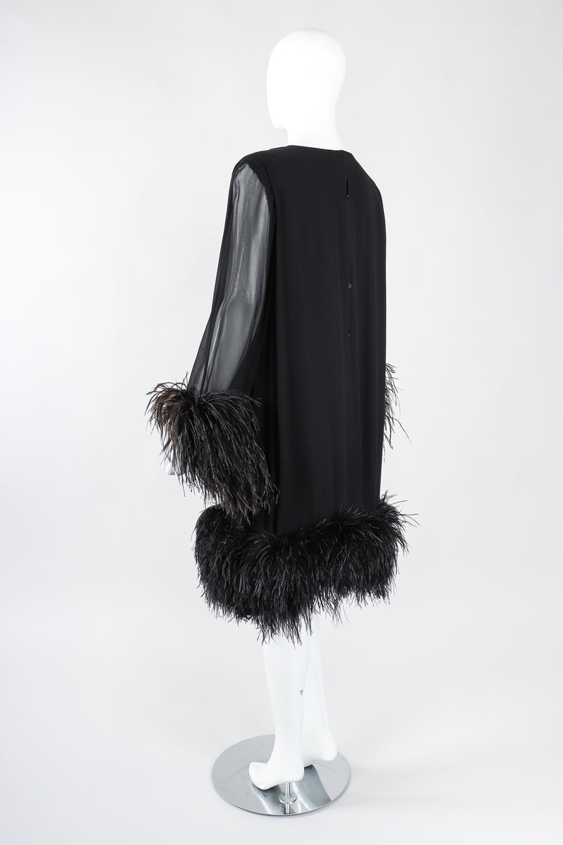 Vintage Ostrich Feather Silk Trapeze Swing Dress – Recess