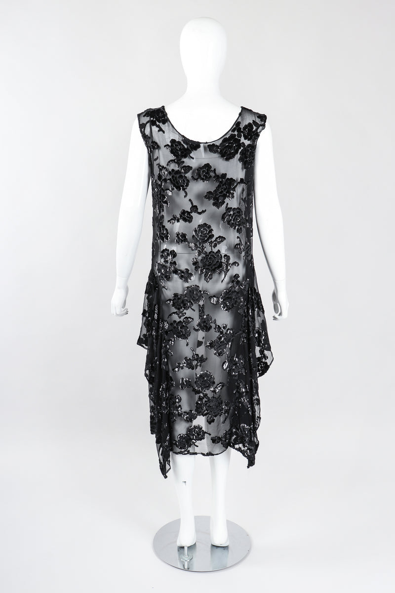 Recess Los Angeles Vintage Sheer Velvet Lamé Burnout Tank Dress