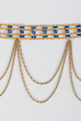 Vintage Unsigned Cascading Gold Gemstone Belt Drape at Recess LA