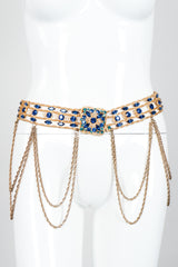 Vintage Unsigned Cascading Gold Gemstone Belt at Recess LA