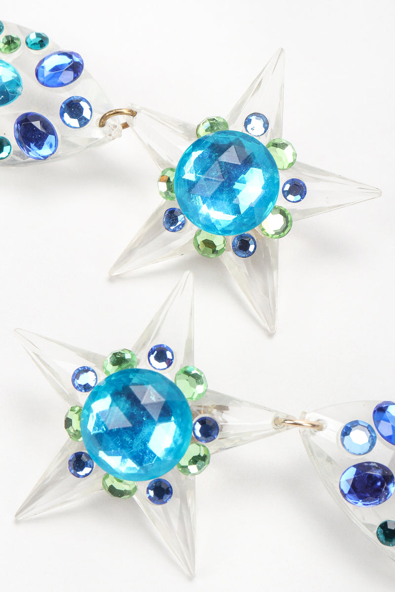 Unique Design Crystal Cute Blue Stars Long Dangle Earrings – Neshe Fashion  Jewelry