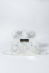 Vintage Wilardy Clear Diamond-Cut Lucite Box Bag open at Recess Los Angeles