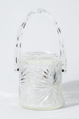 Vintage Wilardy Clear Diamond-Cut Lucite Box Bag Side 2 at Recess Los Angeles