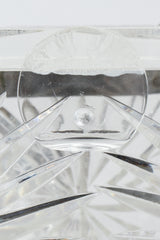 Vintage Wilardy Clear Diamond-Cut Lucite Box Bag clasp at Recess Los Angeles