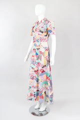 Recess Los Angeles Vintage Designer Consignment Cotton Quilted Patchwork Maxi Dress