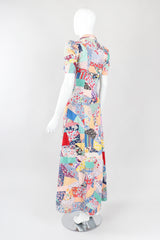 Recess Los Angeles Vintage Designer Consignment Cotton Quilted Patchwork Maxi Dress
