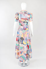 Recess Los Angeles Vintage Designer Consignment Cotton Quilted Patchwork Maxi Dress