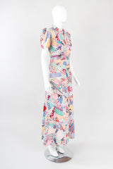 Recess Los Angeles Vintage Designer Consignment Cotton Quilted Patchwork Maxi Dress