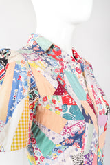 Recess Los Angeles Vintage Designer Consignment Cotton Quilted Patchwork Maxi Dress