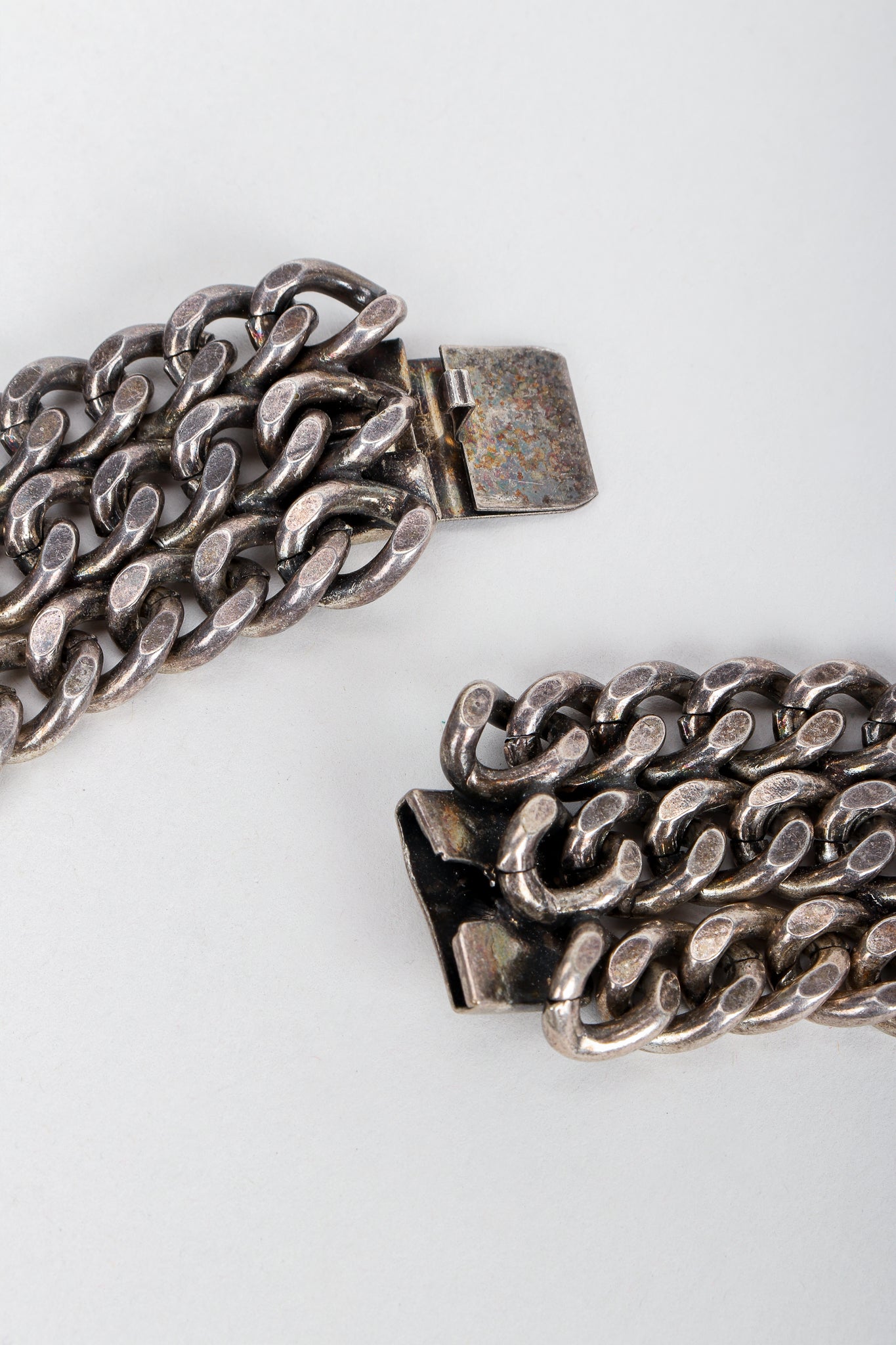 Vintage Unsigned Starry Curb Chain Collar Necklace Clasp