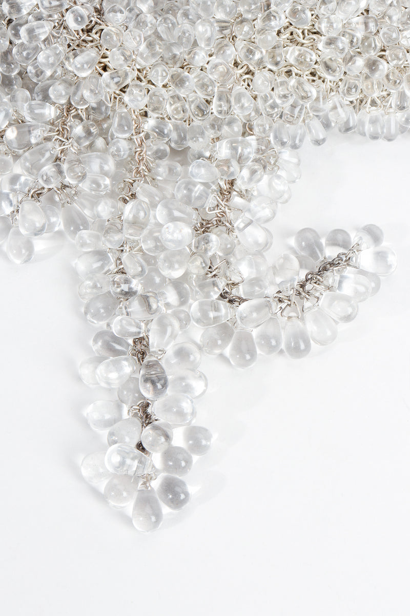 Vintage Crystal Teardrop Beaded Casque Cap bead cluster detail at Recess Los Angeles