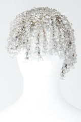 Vintage Crystal Teardrop Beaded Casque Cap on Mannequin Back at Recess Los Angeles
