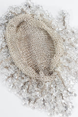 Vintage Crystal Teardrop Beaded Casque Cap Metal Mesh inside at Recess Los Angeles