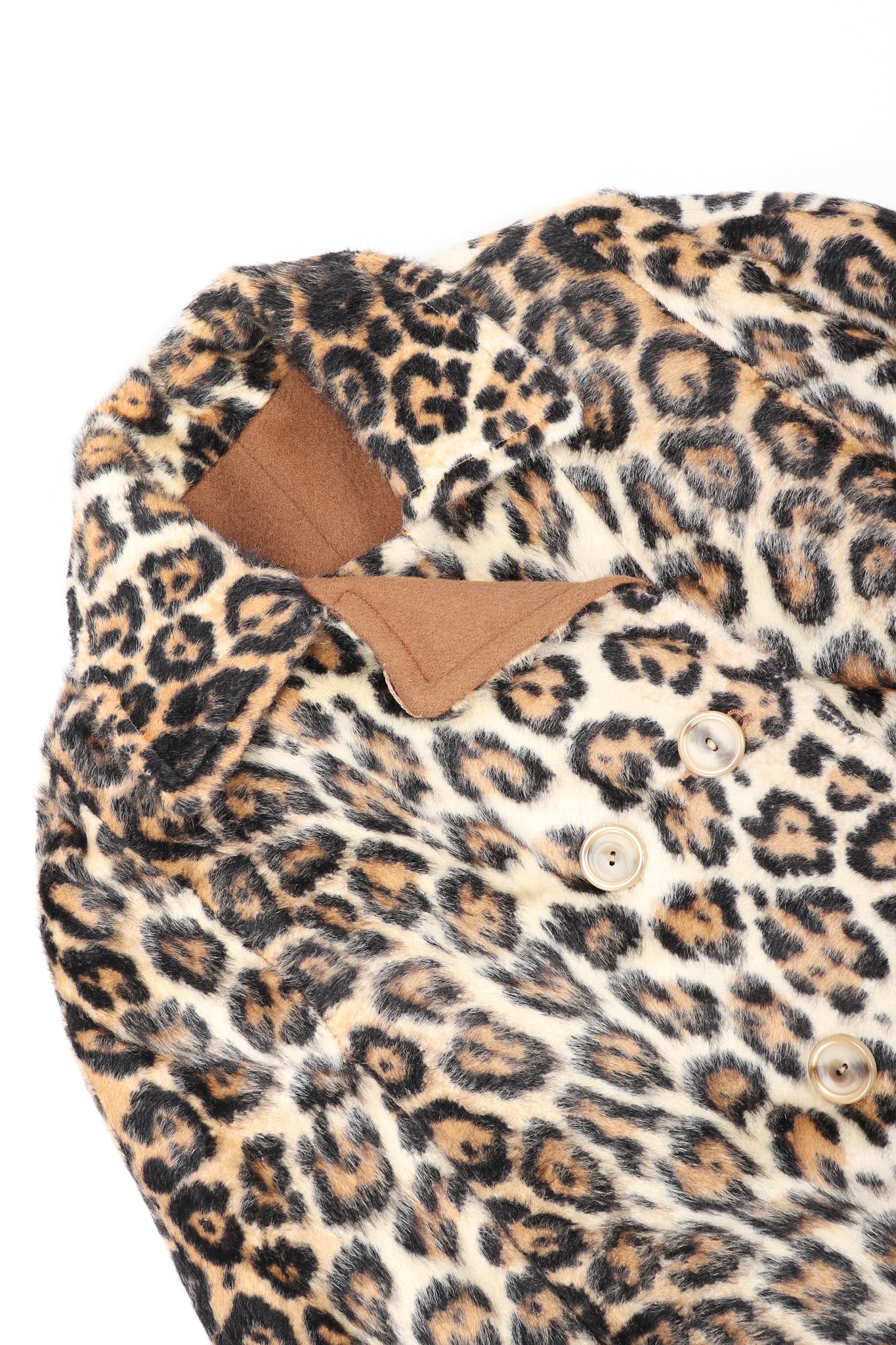 Recess Designer Consignment Vintage Faux Leopard Reversible Cape Los Angeles Resale