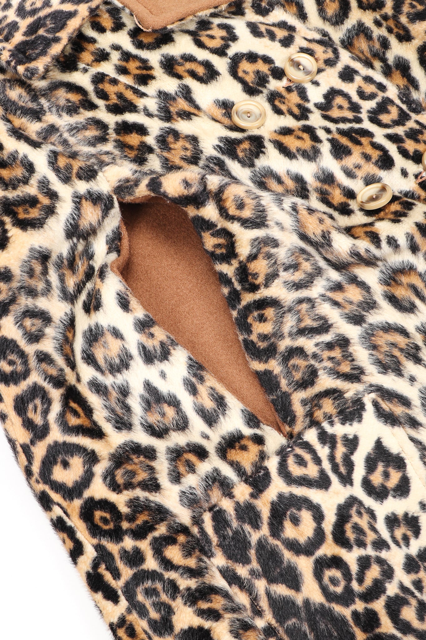 Recess Designer Consignment Vintage Faux Leopard Reversible Cape Los Angeles Resale