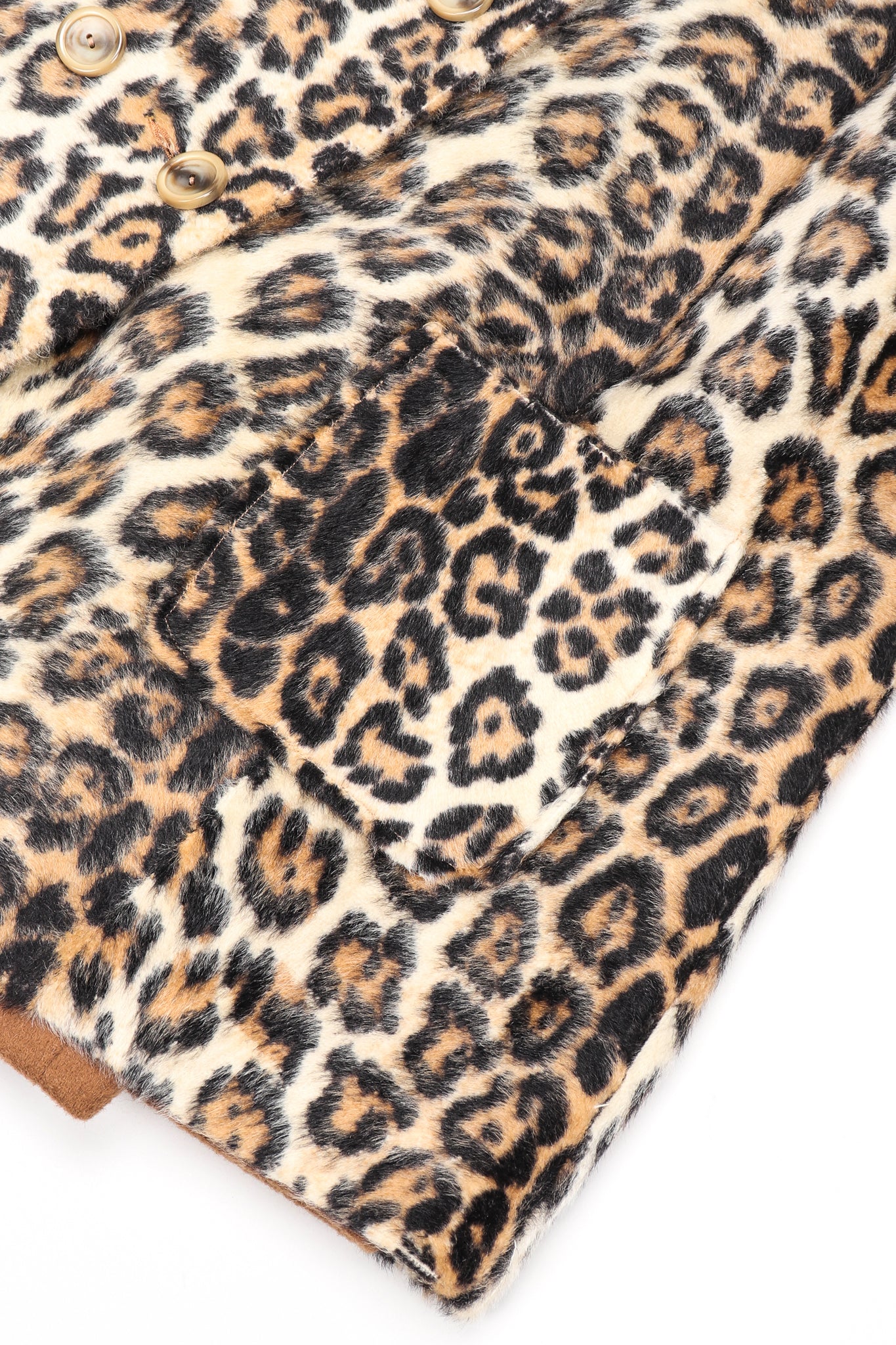 Recess Designer Consignment Vintage Faux Leopard Reversible Cape Los Angeles Resale