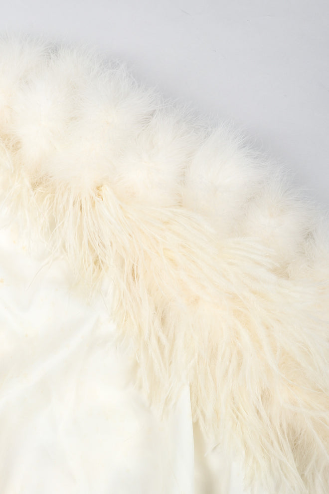 Recess Los Angeles Vintage Ostrich Trimmed Marabou Feather Cape