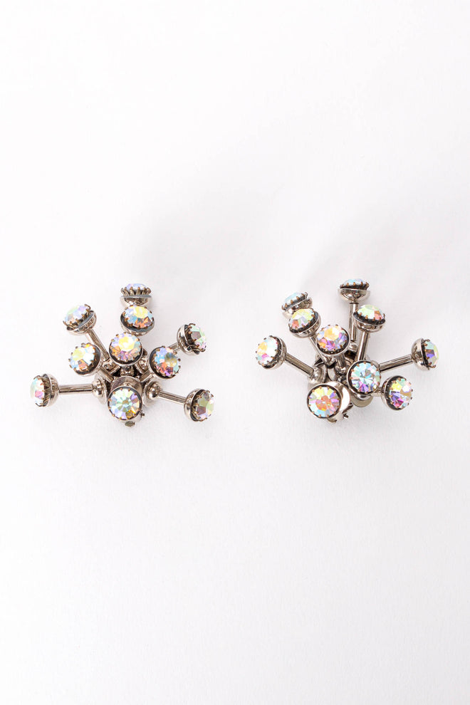 Atomic Rhinestone Sputnik Earrings