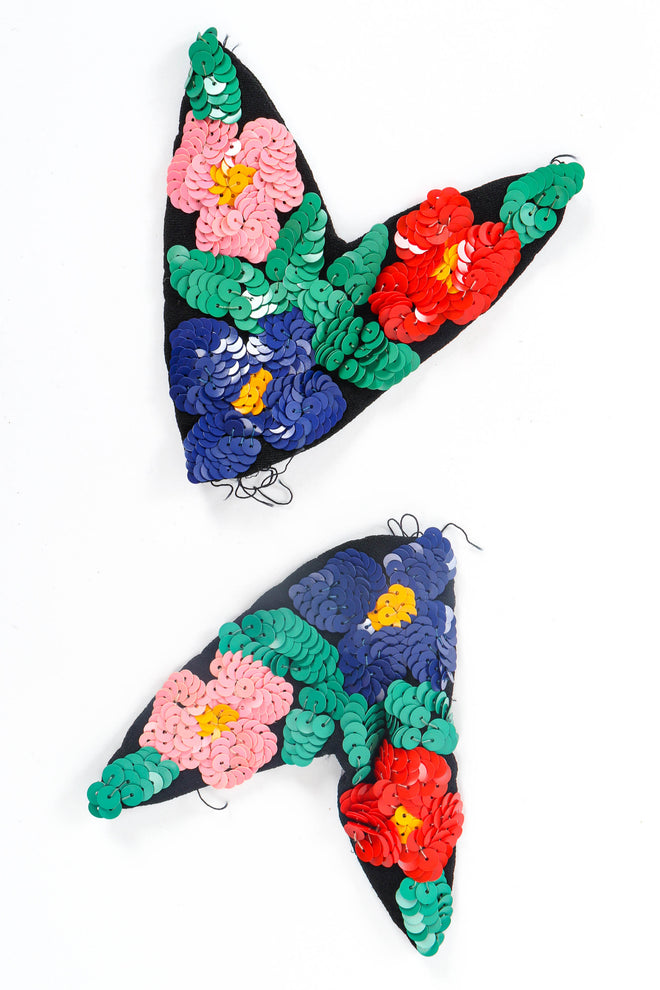 Vintage DCSB Original Sequin Floral Maxi Dress shoulder appliques @ Recess Los Angeles