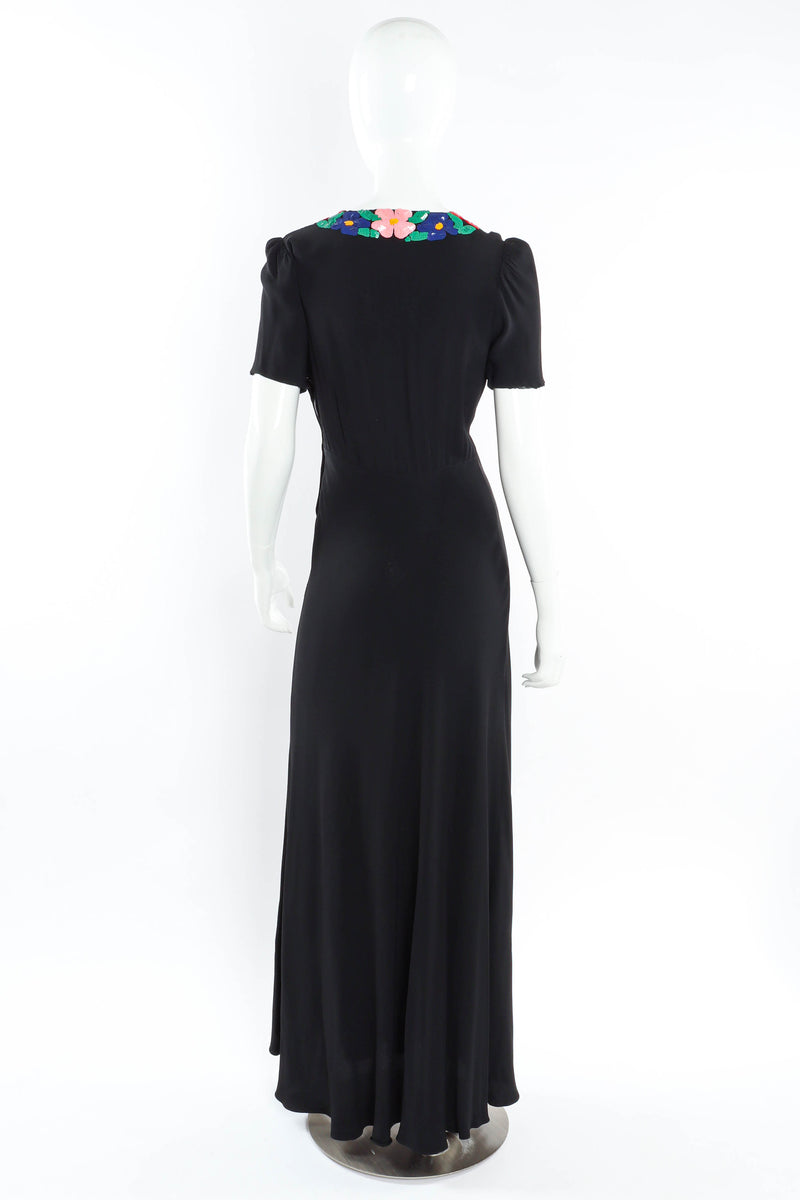Vintage DCSB Original Sequin Floral Maxi Dress mannequinn back @ Recess Los Angeles