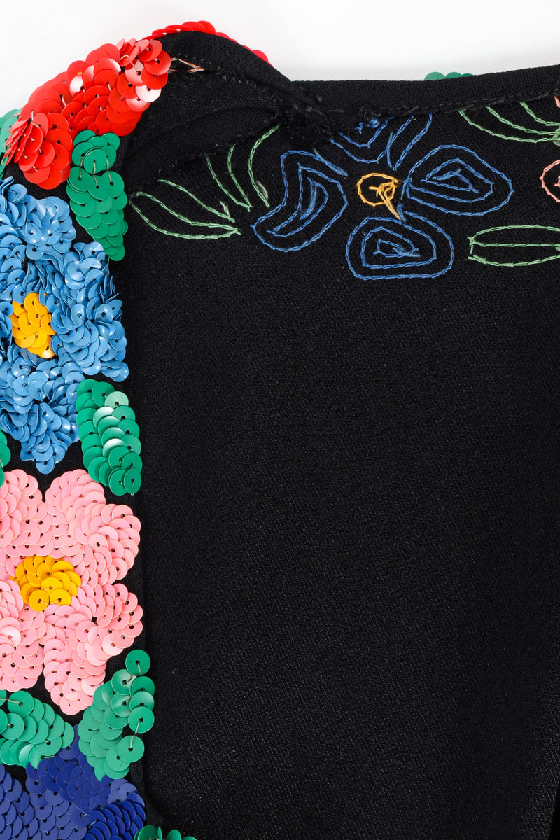 Vintage DCSB Original Sequin Floral Maxi Dress hand detail sequins @ Recess Los Angeles
