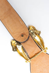 Vintage Double Alligator Croc Leather Belt marked M @ Recess Los Angeles