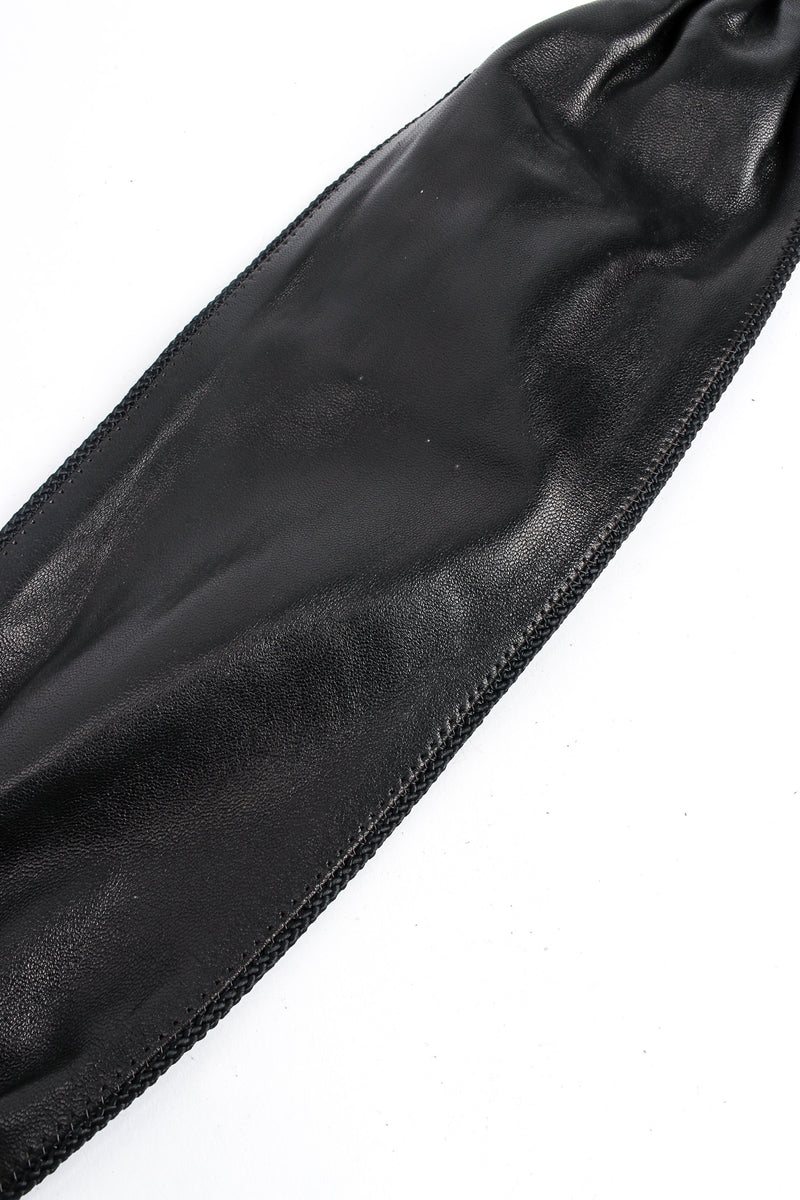 Vintage Oval Mixed Rhinestone Leather Sash Belt front leather  @ Recess LA