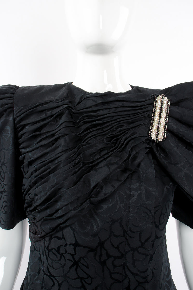 Vintage Silk Side Bow Top & Skirt Set on Mannequin neckline at Recess Los Angeles