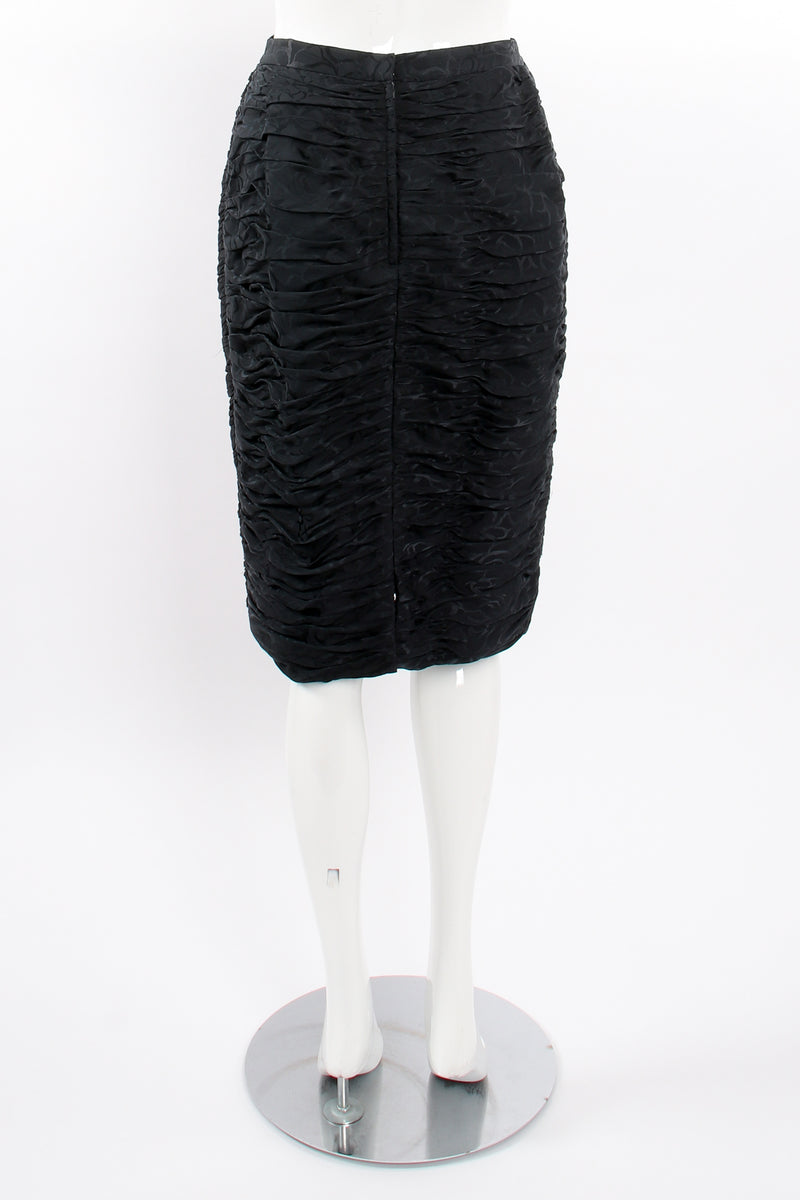 Vintage Silk Side Bow Top & Skirt Set on Mannequin skirt back at Recess Los Angeles