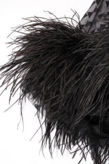 Vintage Ostrich Feather Mesh Dress feathers at Recess Los Angeles