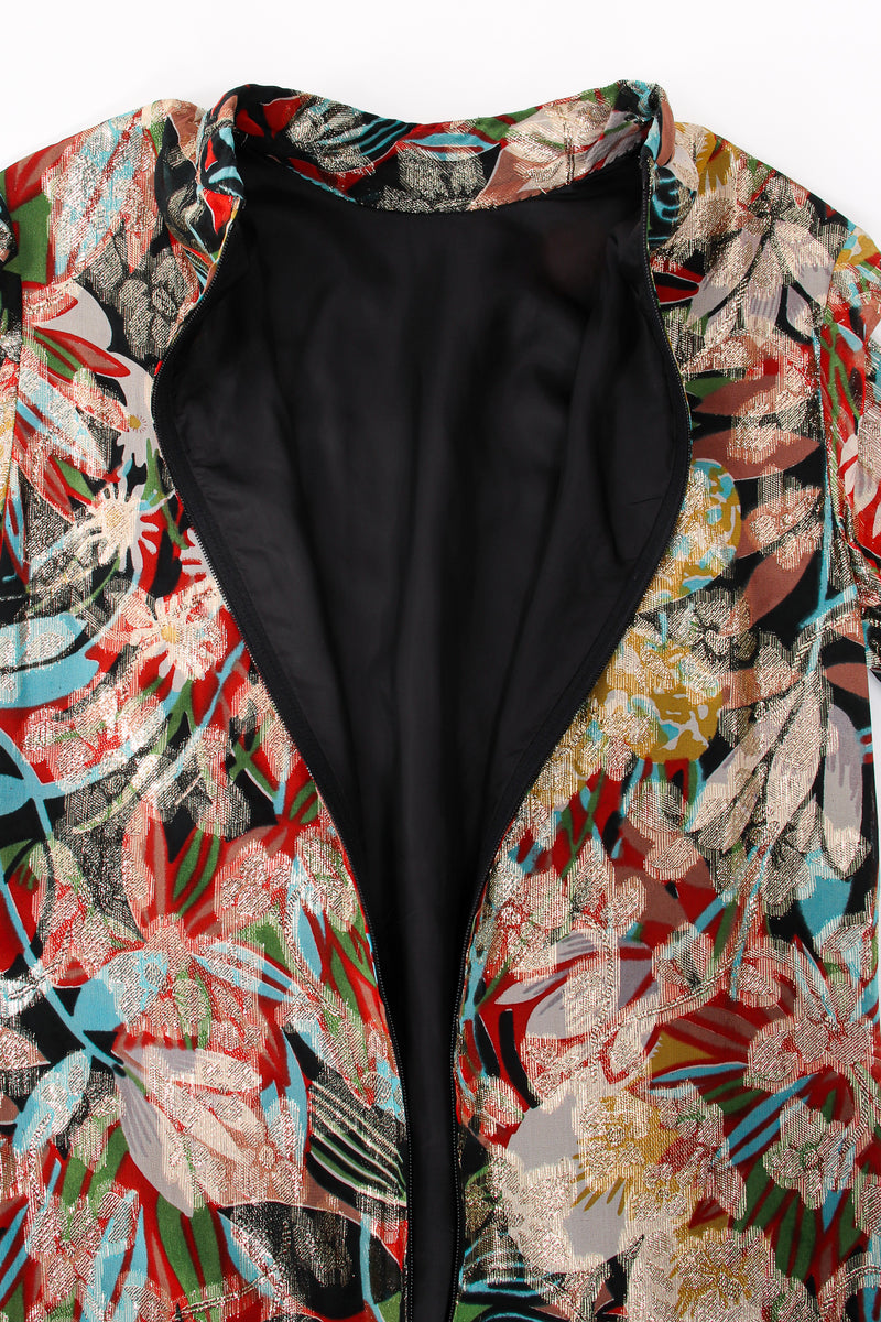 Vintage Floral Brocade Shift Gown lining at Recess Los Angeles