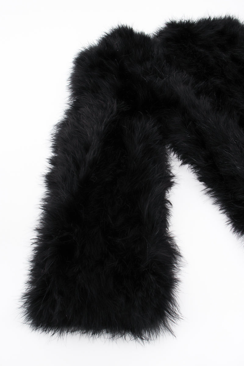 Vintage Black Chubby Marabou Feather Jacket sleeve at Recess Los Angeles