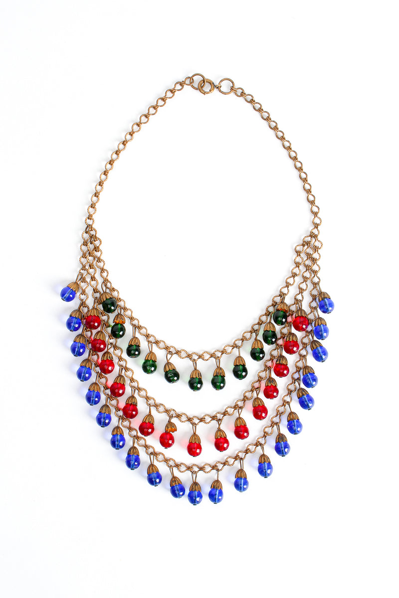 Vintage Tiered Glass Bead Bib Necklace at Recess Los Angeles