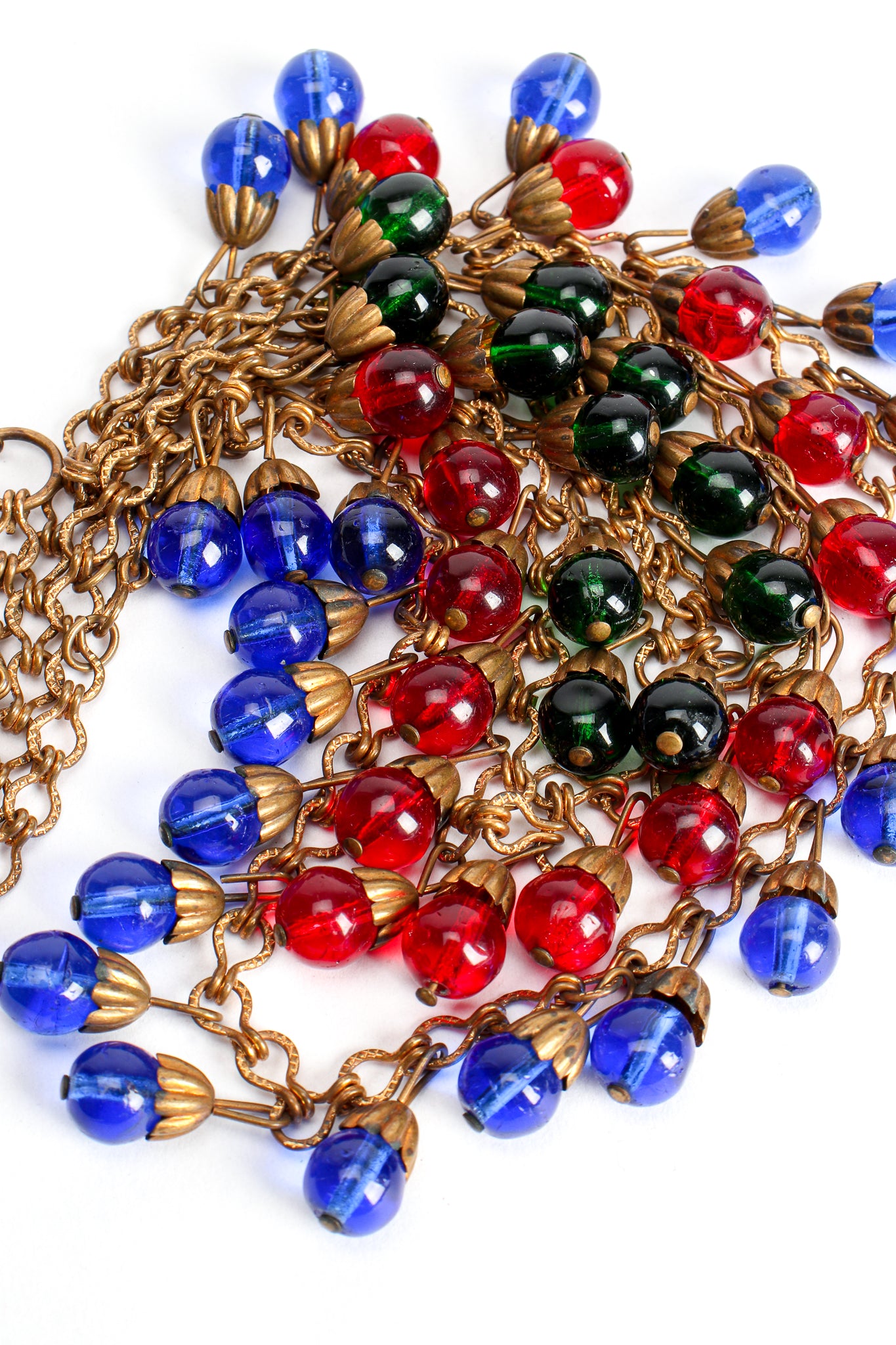 Vintage Tiered Glass Bead Bib Necklace at Recess Los Angeles