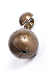 Vintage Antiqued Brass Starry Ball Drop Earrings at Recess Los Angeles