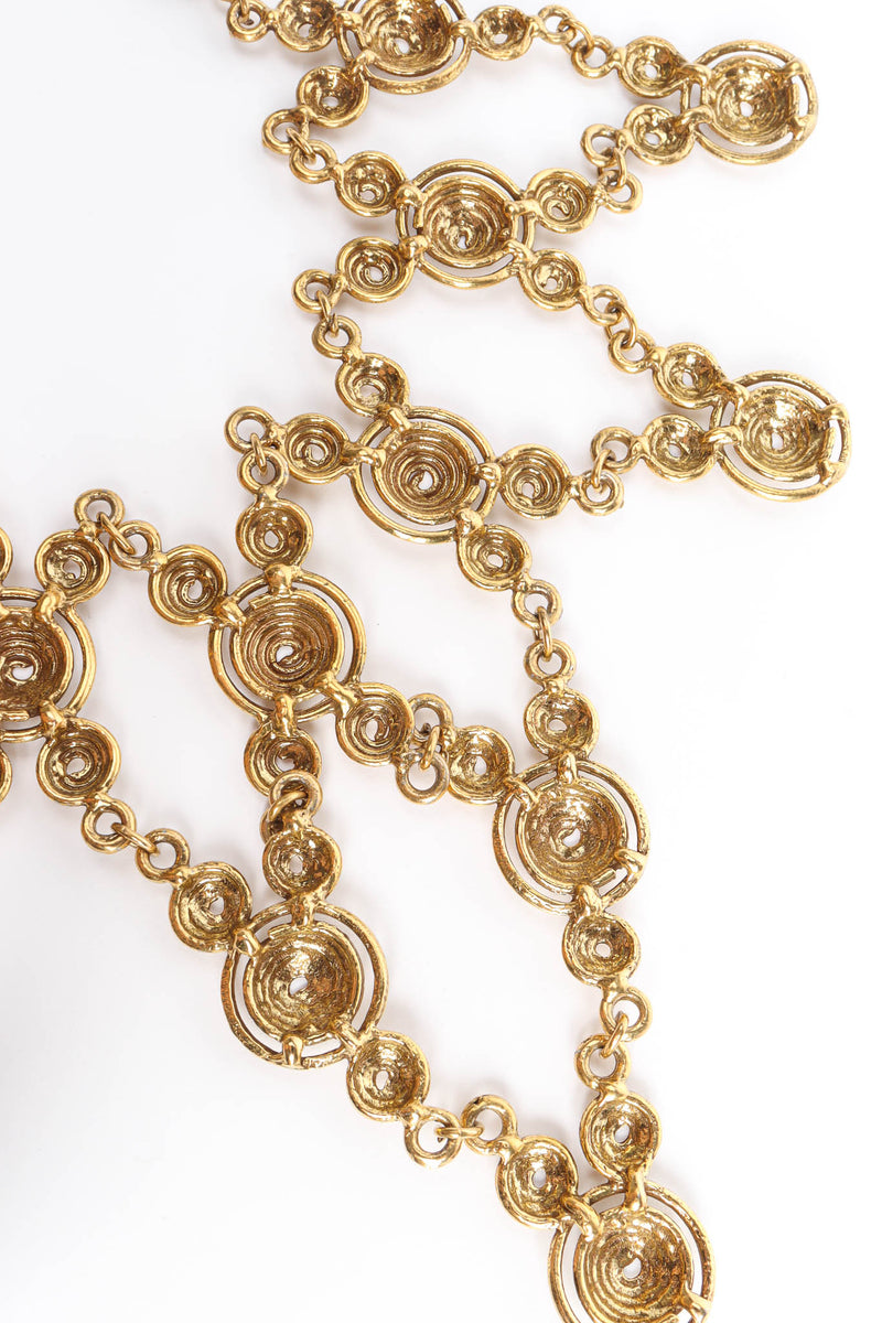 Vintage Concentric Spiral Bib Necklace reverse spiral @ Recess Los Angeles