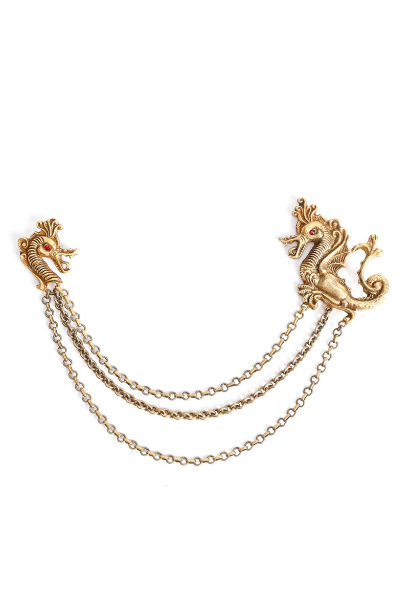 Vintage Sea Dragon Collar Pin front open @ Recess LA