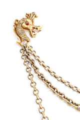 Vintage Sea Dragon Collar Pin sea dragon head close @ Recess LA