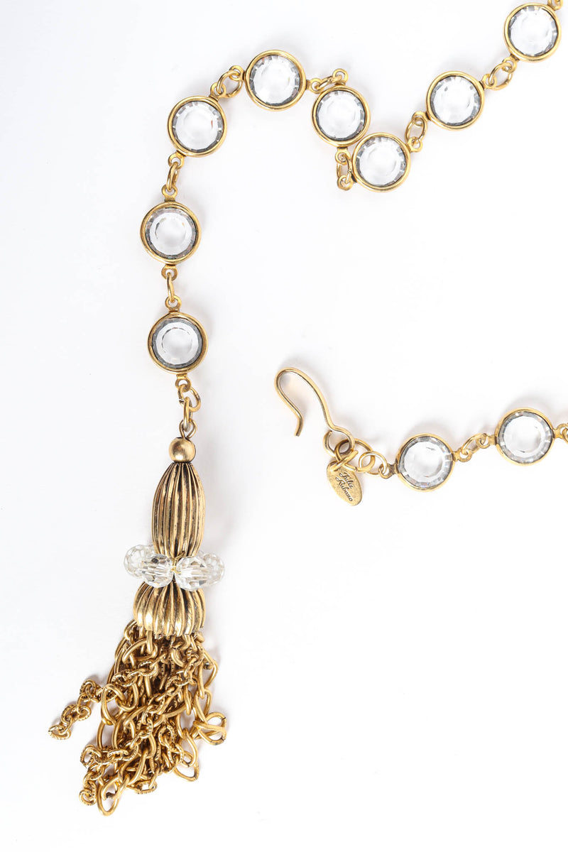 Julie Rubano Crystal Stone Waterfall Necklace hook and chain bell @ Recess Los Angeles