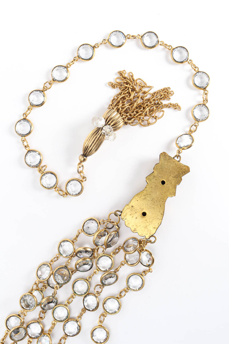 Julie Rubano Crystal Stone Waterfall Necklace bell chain/arm reverse @ Recess Los Angeles