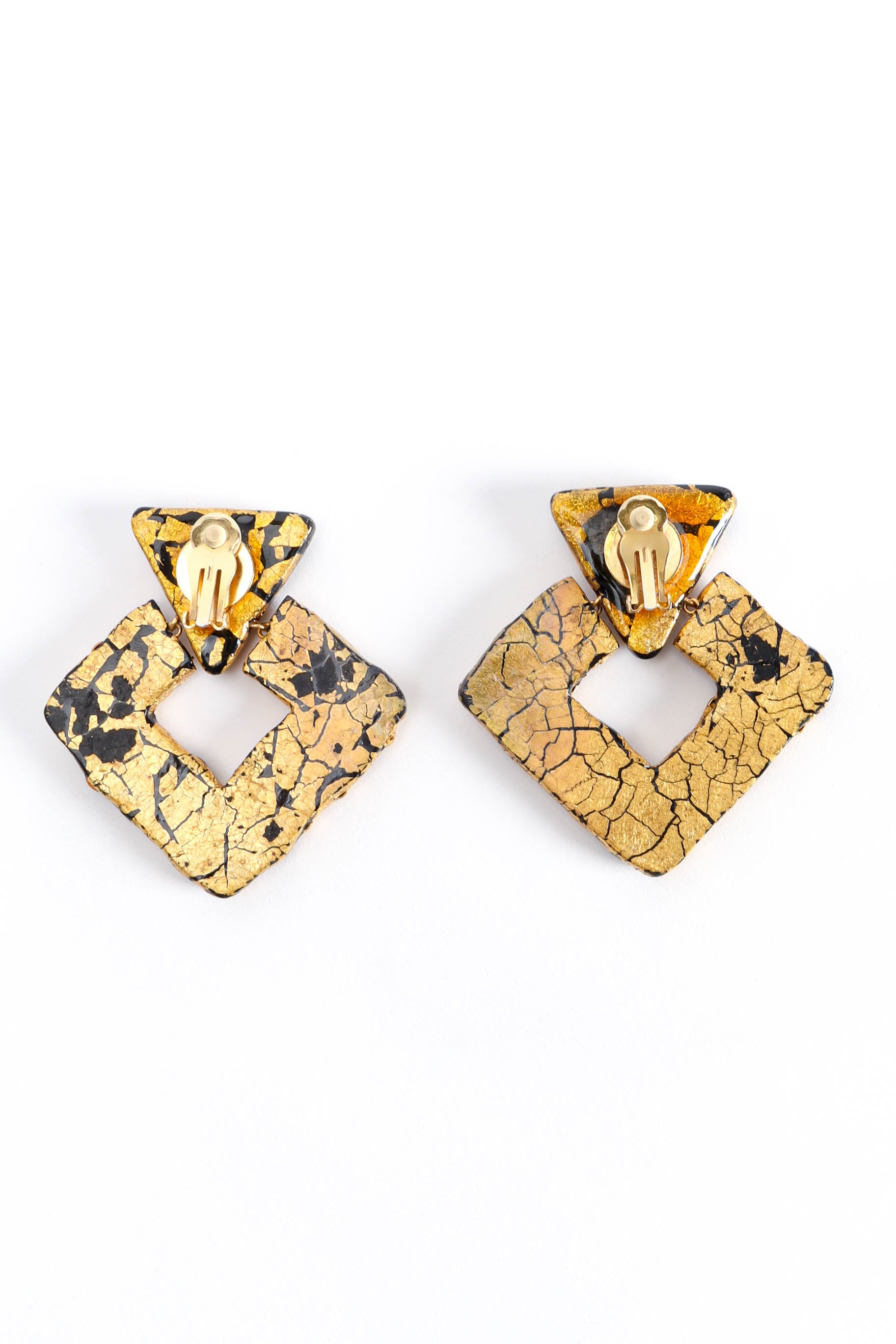 Vintage Regal Pyramid Drop Earrings back @ Recess LA