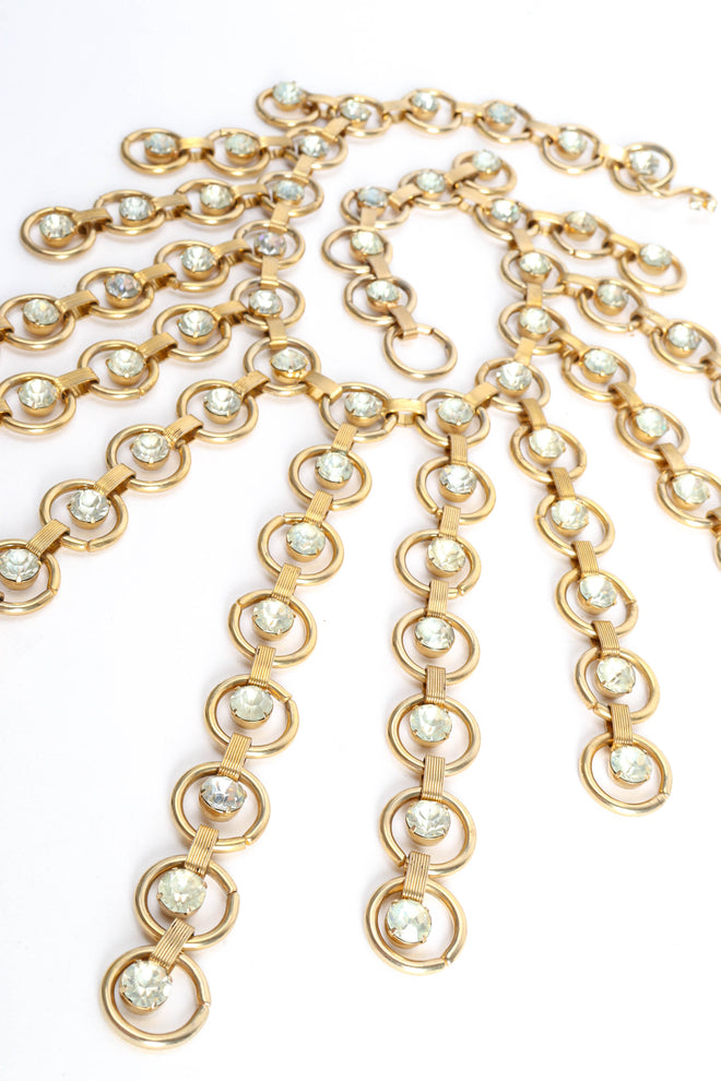 Waterfall Circle Link Necklace front detail close up@ Recess LA