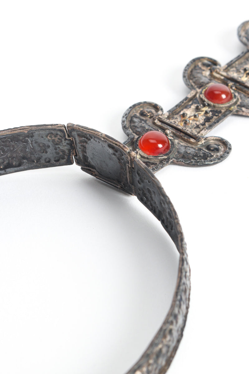 Vintage Byzantine Cabochon Plate Collar Necklace collar close up @ Recess Los Angeles