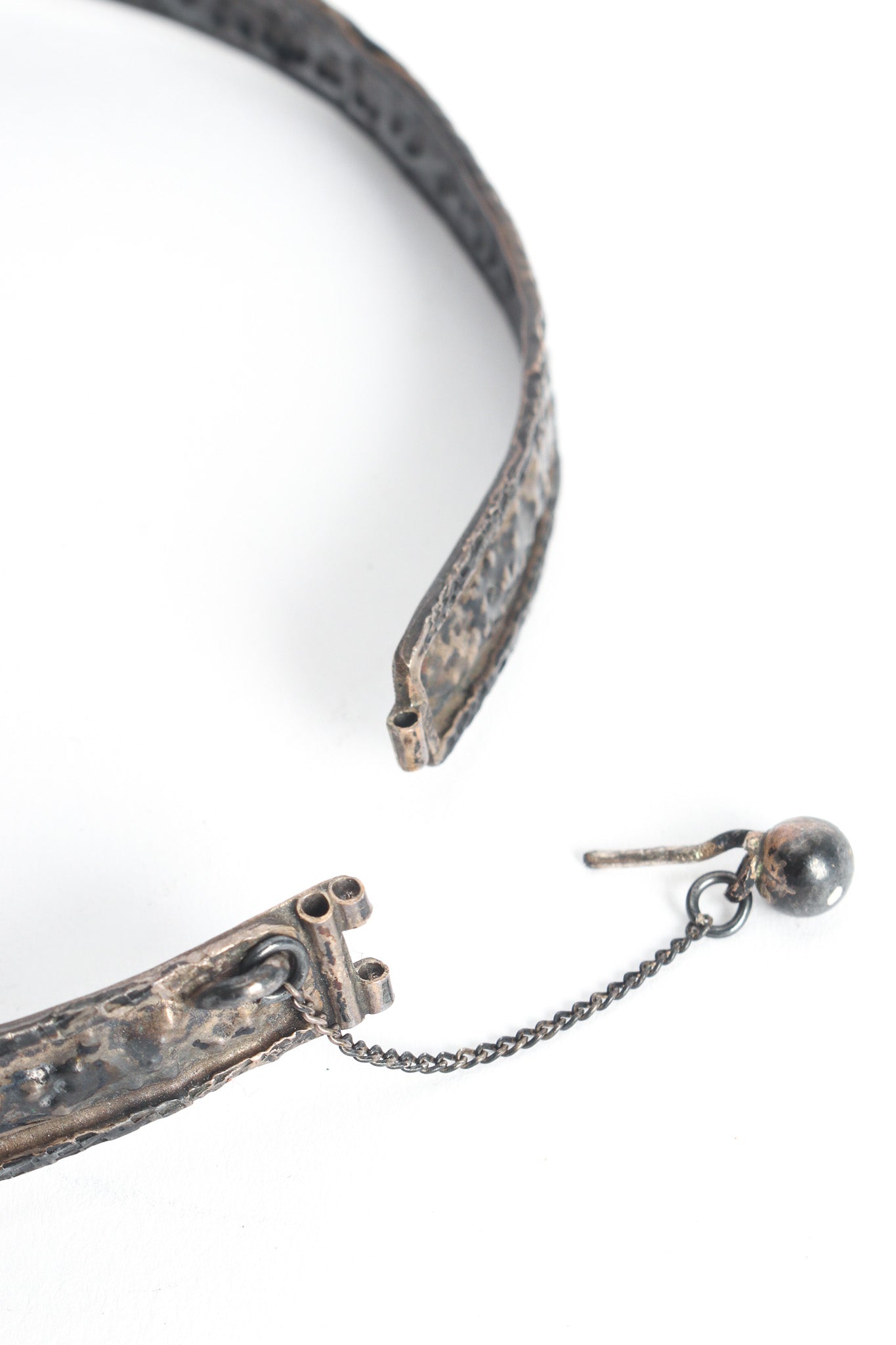Vintage Byzantine Cabochon Plate Collar Necklace pin barrel clasp open @ Recess Los Angeles