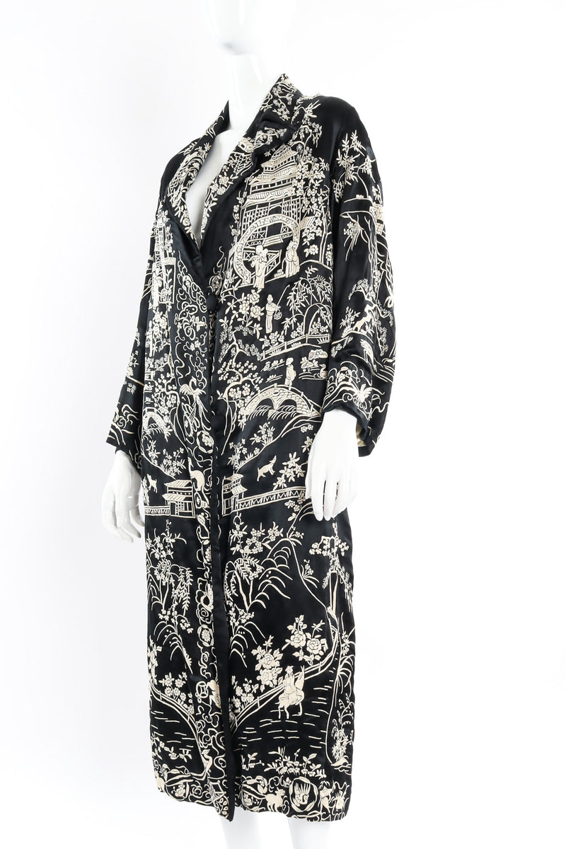 Vintage Embroidered Floral Robe Duster mannequin angle @ Recess LA