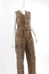 Velvet Cheetah Vest & Pant Set